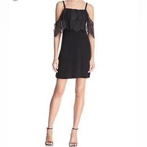 Bailey 44 black dress size Small NWOT Dark Horse Lace Trim Cold Shoulder dress